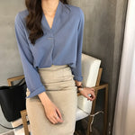 women chiffon blouse shirt long sleeve women shirts fashion womens tops and blouses 2019 3XL 4XL plus size women tops 1681 50