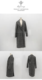 Spring / Autumn Women's Wool Plaid Coat