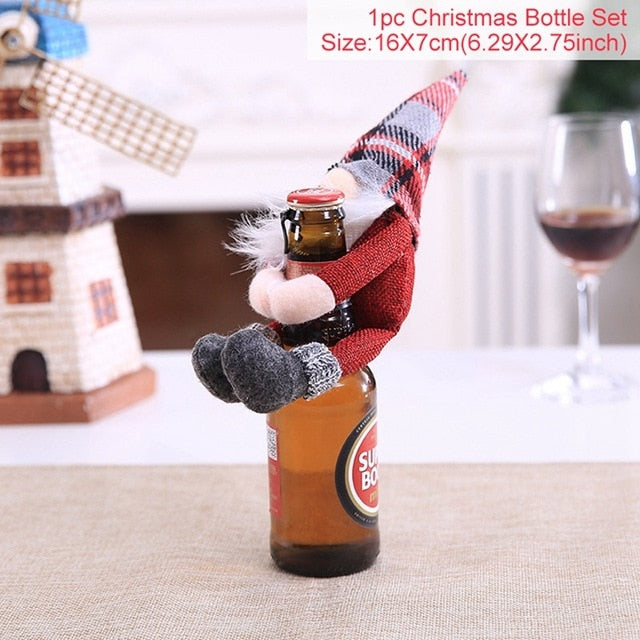 Santa Claus Wine Bottle Cover