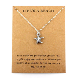 Starfish Conch Shell Ocean Waves Sea Turtle Fish Shark Necklaces