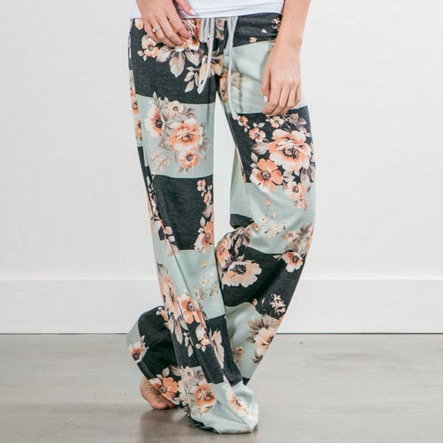 Women's Floral Print Drawstring Pants