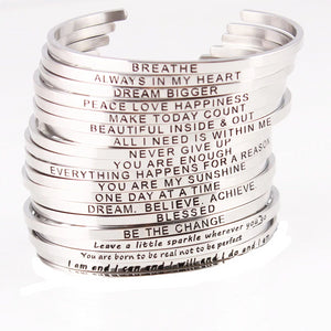 Stainless Steel Inspirational Bangles / Bracelets