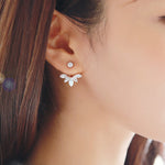 Crystal Flower Drop Earrings