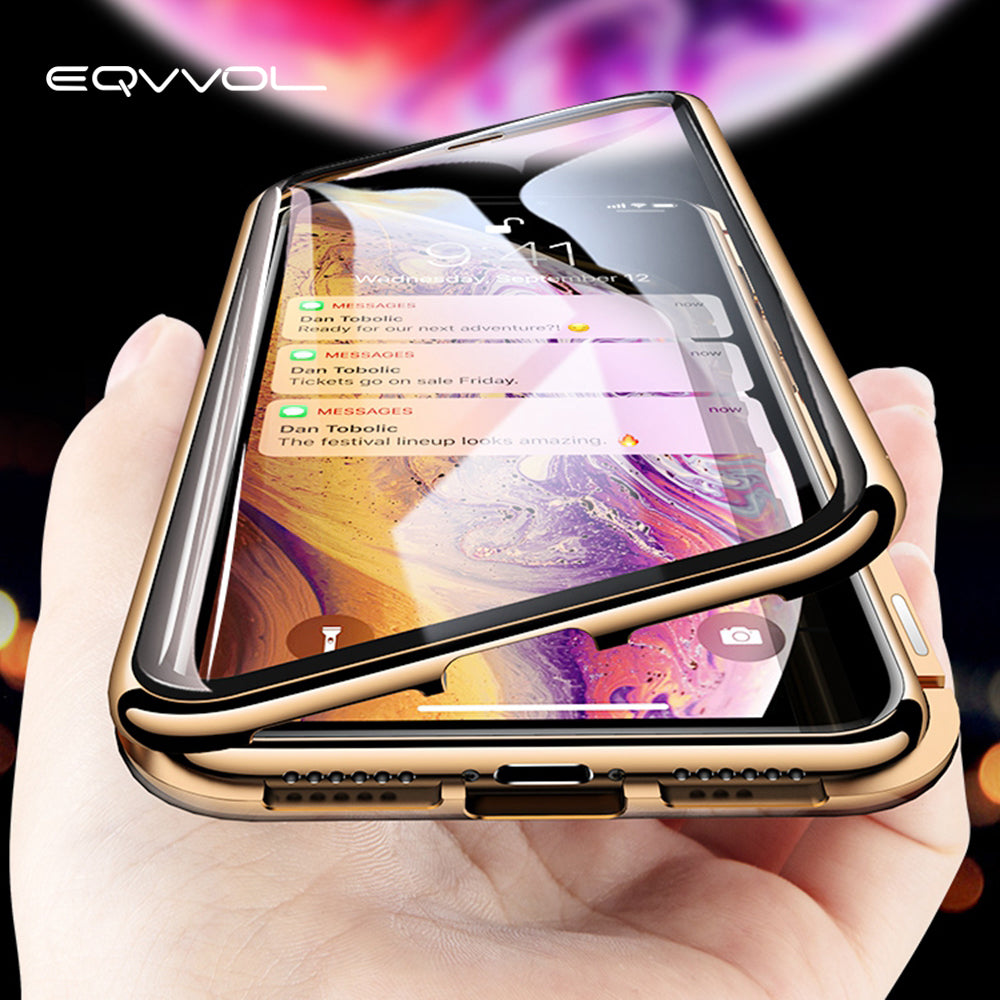 Metal Magnetic Adsorption Case For iPhone XS MAX X XR 8 7 Plus 6 6s